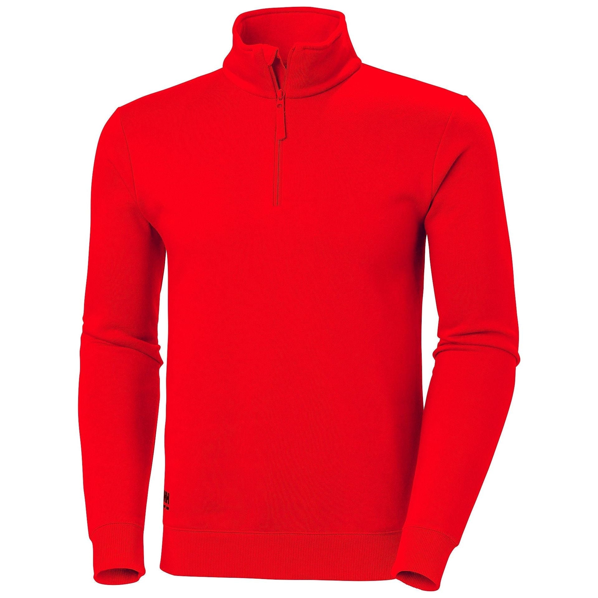 Helly Hansen Classic Half Zip Sweatshirt Alert Redt Front#colour_alert-red