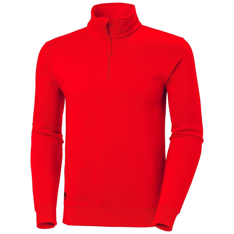 Helly Hansen Classic Half Zip Sweatshirt Alert Redt Front#colour_alert-red