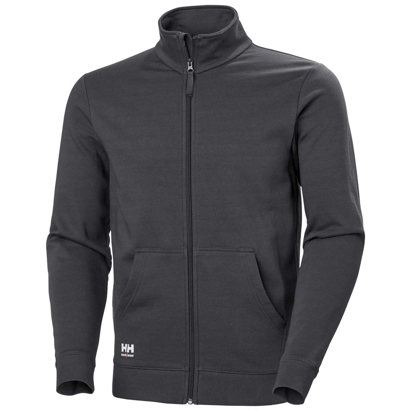Helly Hansen Classic Zip Sweatshirt Dark Grey Front#colour_dark-grey