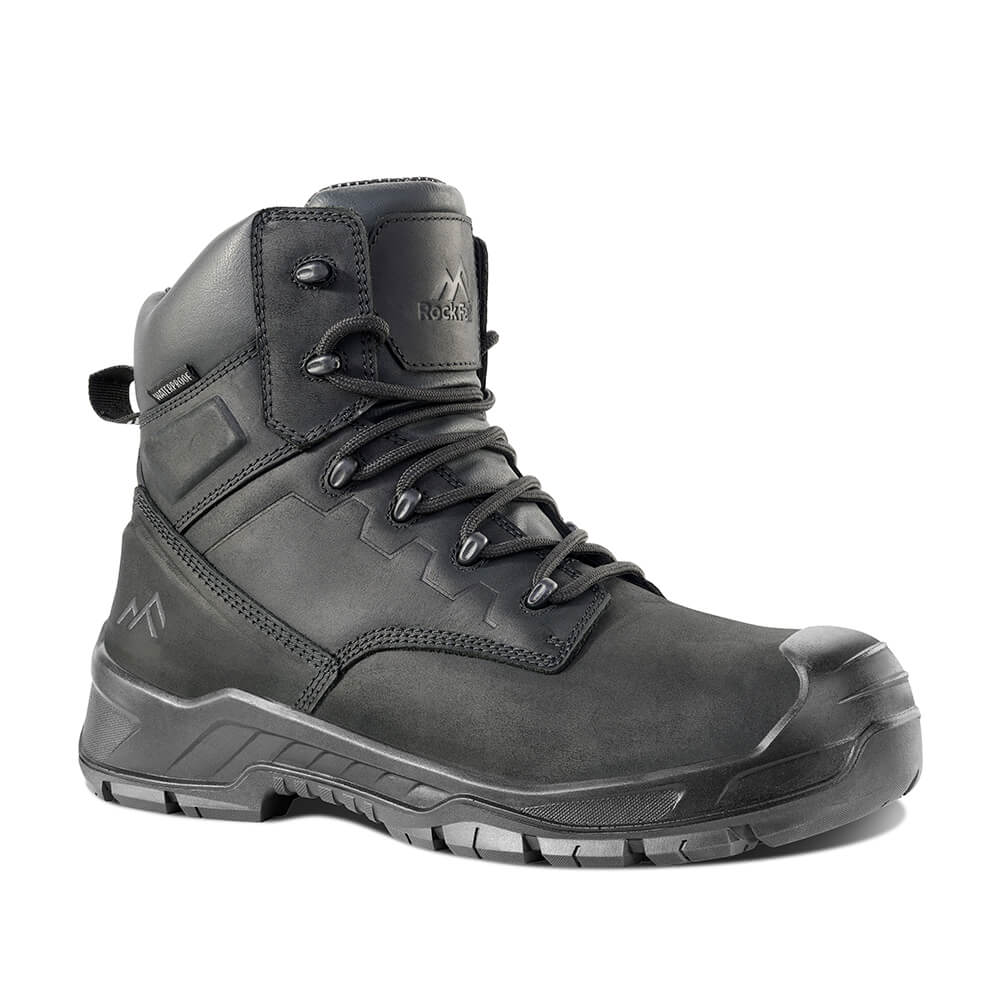 Rock Fall RF740 Salem S7S Metal-Free Waterproof Lightweight Composite Toe Cap Safety Boots Black 1#colour_black